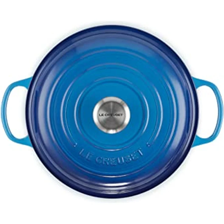 Le Creuset Signature Gusseisen Gourmet-Profitopf, Rund, Ø 26 cm, 2,2 l, Für alle Herdarten inkl. Induktion geeignet, 4,205 kg, Azure, 21180262202430 – Bild 4