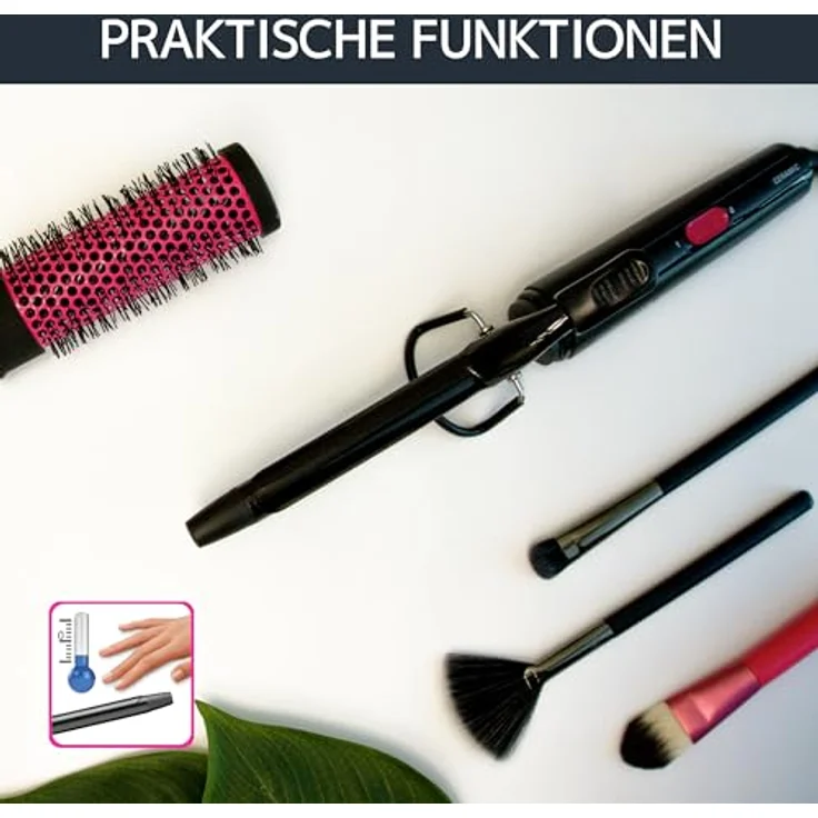 Rowenta CF2119 Lockenstab, 16mm, Aufhängeöse, Keramik-Technologie, bis 150 °C, schwarz – Bild 5