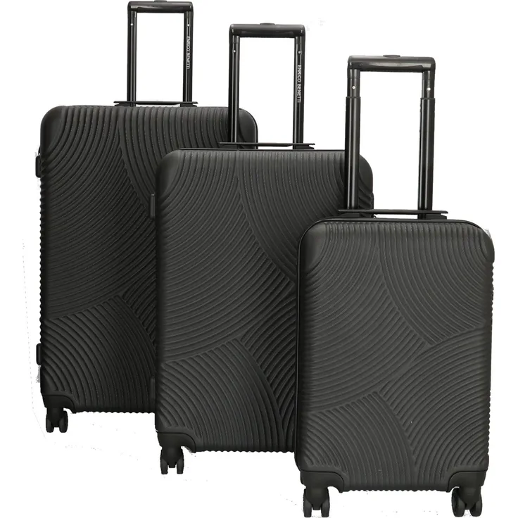 HTI-Living Koffer Kofferset 3-teilig Hartschalenkoffer Schwarz 91 l Volumen mit Zahlenschloss