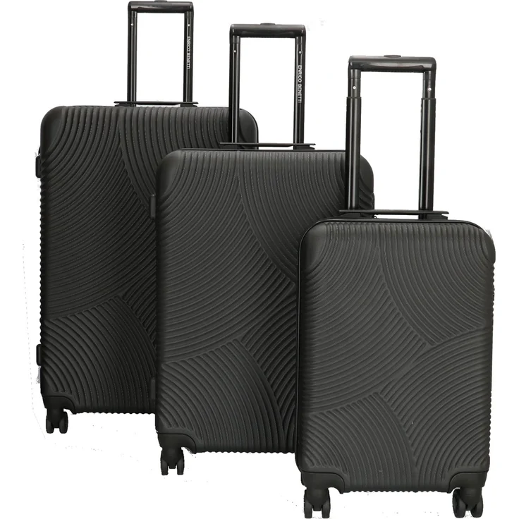 HTI-Living Koffer Kofferset 3-teilig Hartschalenkoffer Schwarz 91 l Volumen mit Zahlenschloss