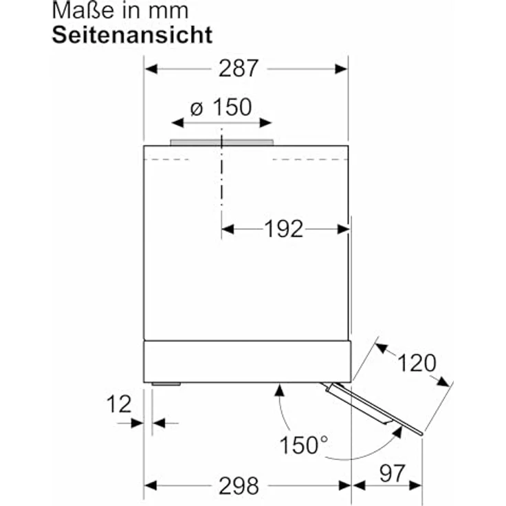 Siemens LJ67BDP60, iQ500 Integrierte Designhaube, 60 cm, Klarglas schwarz bedruckt, mattschwarz, mit Home Connect und dimmbarer LED-Beleuchtung – Bild 19