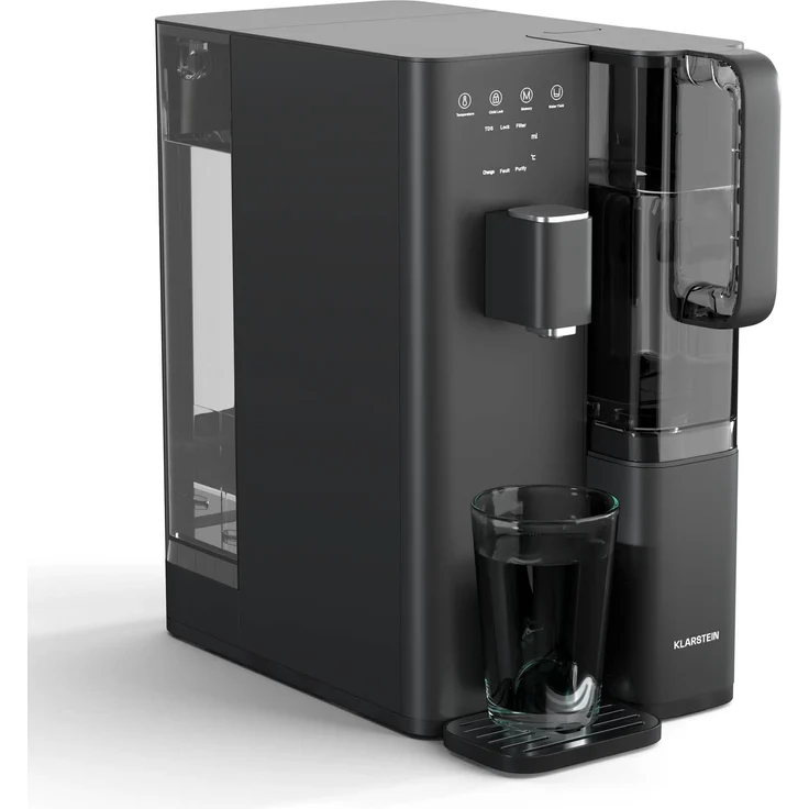 Klarstein VitalPour Osmoseanlage - 5-Stufen Umkehrosmosefiltration, Heißwasser in 3 Sek., 5L Tank & 1,5L Krug, 5 Temperaturstufen, Touch-Display, Kindersicherung, Einfacher Einbau