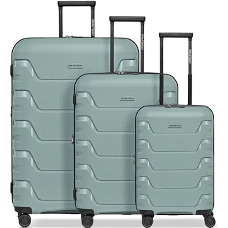 Smartbox Koffer Set 3-teilig Erweiterbar, Hartschalen Reisekoffer S M L aus leichtem Polypropylen, 360° Doppelrollen, TSA Schloss, Kofferset für Handgepäck & Check-in (Edition 01) – Bild 1