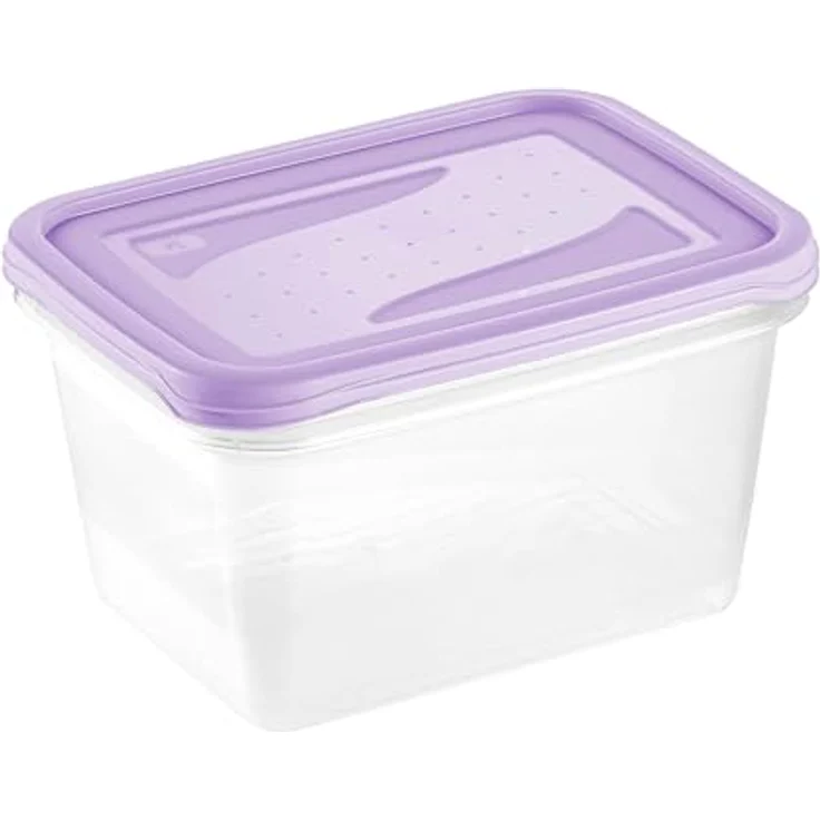 keeeper fredo fresh Frischhaltedosenset, 2-teilig, 2 x 2 l, lebensmittelecht und hitzebeständig, Violett – Bild 3
