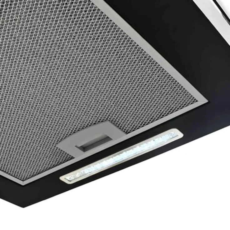 vidaXL Hängende Inselhaube, 37 cm, mit LCD-Touch-Sensor, pulverbeschichteter Stahl, geräuscharm, 3-stufige Absaugung, integrierte LED-Leuchten – Bild 5