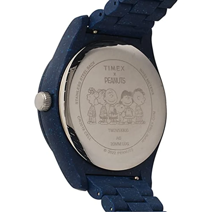 Timex Peanuts Herren-Armbanduhr TW2V53300, 41 mm, blaues Armband, blaues Zifferblatt, wasserfest bis 30 m – Bild 5