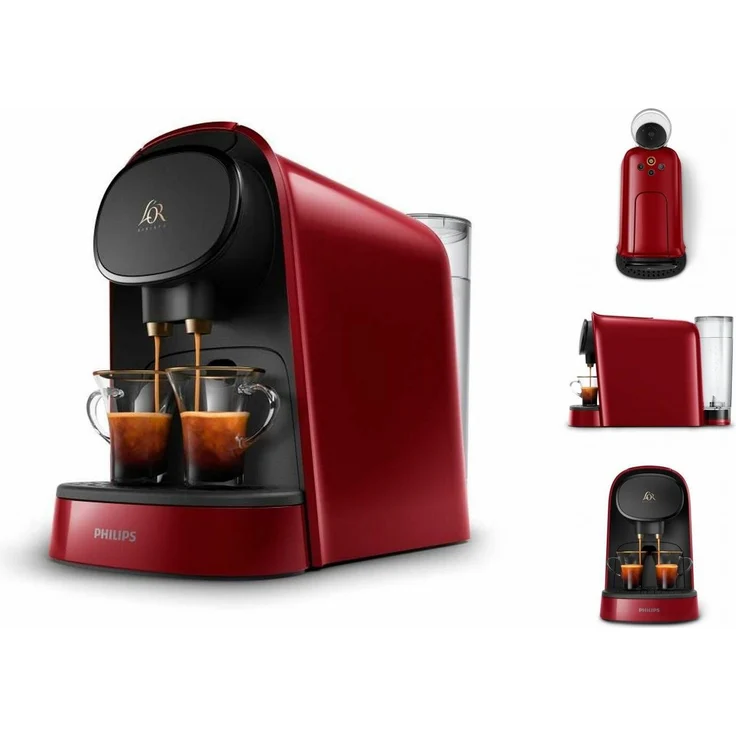 Philips Kaffeevollautomat LOr Barista LM8012 51, Kapsel-Kaffeemaschine, 19 bar, Dunkelrot – Bild 1