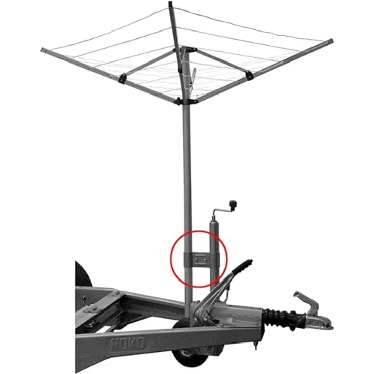 Deichselhalterung Wäschspinnen & SAT Wäschespinne Camping Antennen Halterung BWI – Bild 6