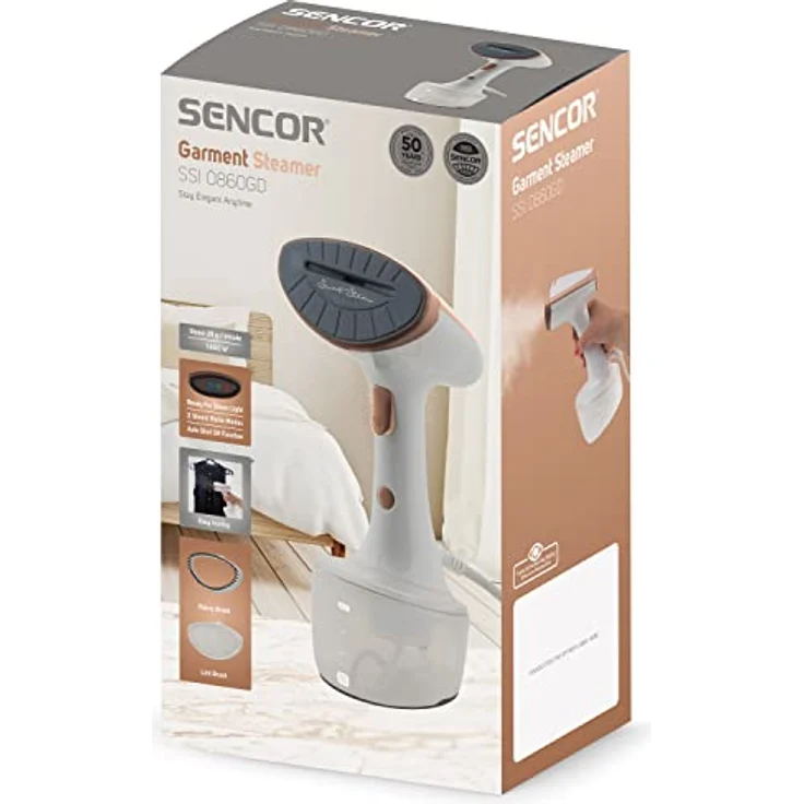 Sencor Dampfglätter SSI0860GD, 1600 W, Dampfglätter, Gold, Weiss – Bild 6