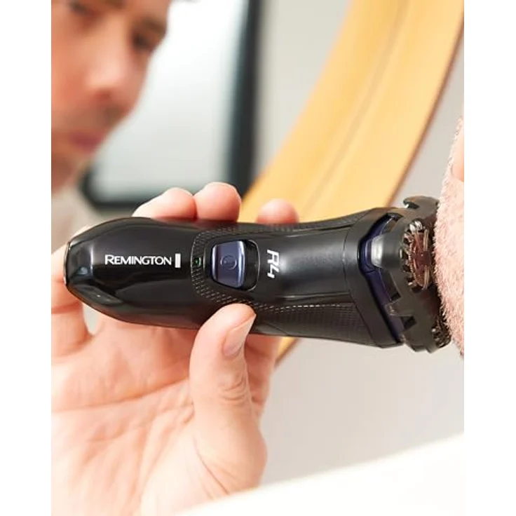 Remington Elektrischer Rasierer Herren R4 (Akkubetrieb, Rotationsrasierer R4002, Comfort Detailtrimmer, Langschaarschneider, 3-TageBart-Aufsatz) - Rot – Bild 4