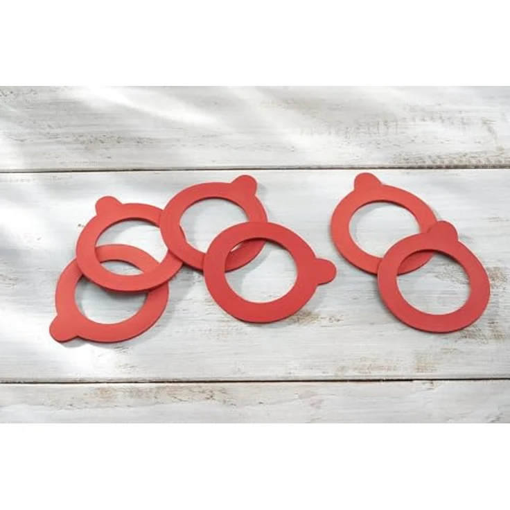 Leifheit Ersatzteile, Ersatzgummiringe für Drahtbügelgläser 255 ml und 370 ml, 6er-Set, für Einmachgläser, passend für Leifheit Drahtbügelglas 255 ml und 370 ml Art. Nr. 3191 und 3192 – Bild 3