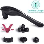 NAIPO Shiatsu-Massagegerät, Kabellos, 4 Aufsätze, Ganzkörpermassage, MGPC-5610