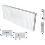 Heizkörper Mittelanschluss Kompakt & Ventilheizkörper Typ 22 500x1200 & Halter & Ventil NEU