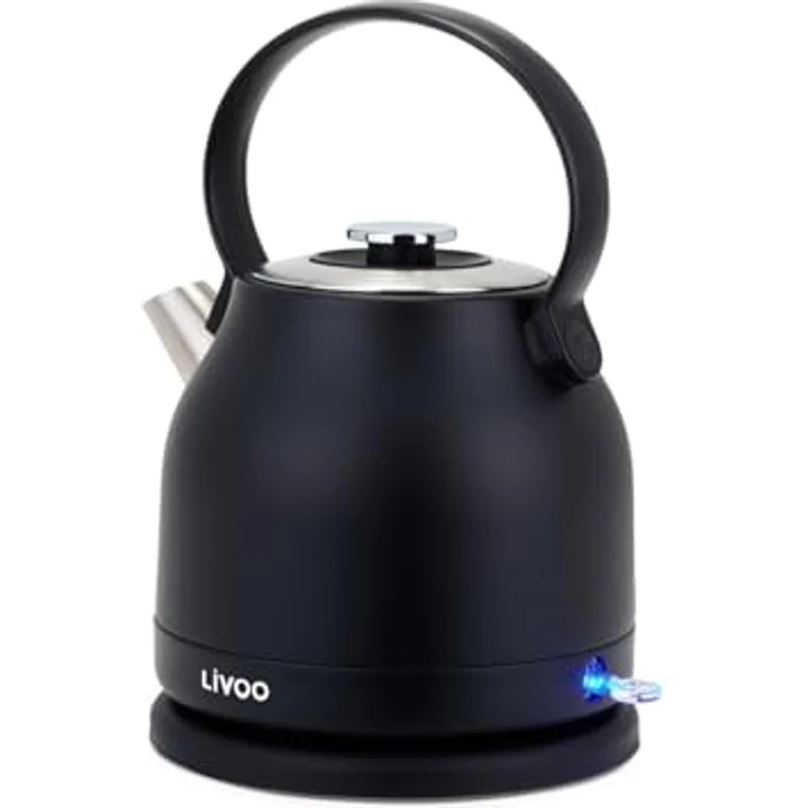 Livoo DOD202N, Wasserkocher 1,5 l 2200 W, schwarz, mit Überhitzungsschutz und 360° Dreh-Base – Bild 4