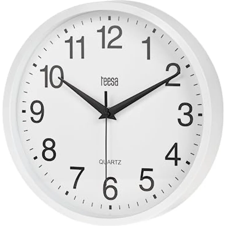 teesa Wanduhr, weiß, 25 cm – Bild 1