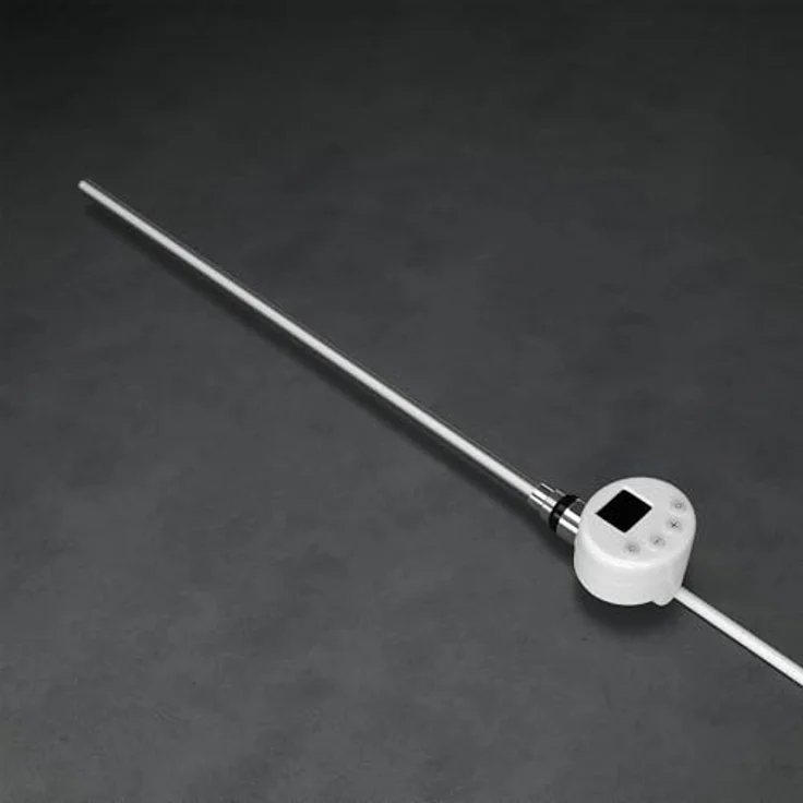 doporro Heizstab mit Thermostat 1000W, Edelstahl Heizpatrone mit LCD Bildschirm, Temperaturregelung und Überhitzungsschutz, Weiß für Badheizkörper & Handtuchwärmer – Bild 5