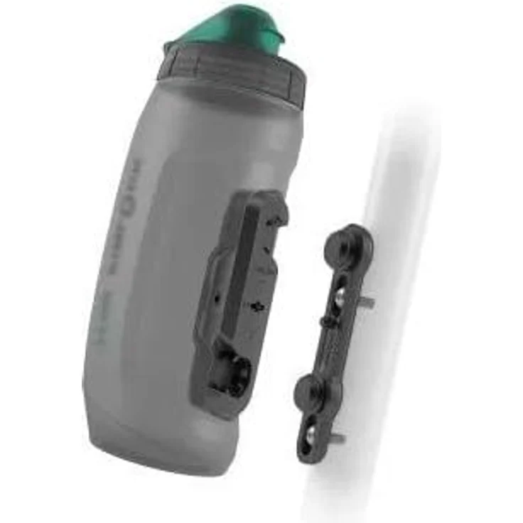 Fidlock Trinkflaschen Set TWIST bottle 590 antibacterial + bike base transparent black/light green dirt cover – Bild 2