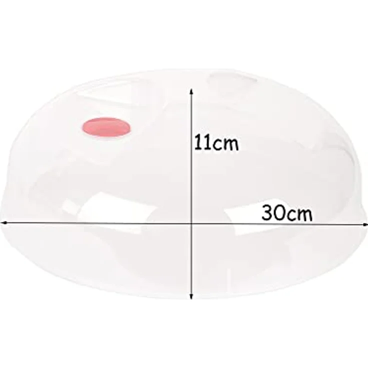 Heidrun Mikrowellen-Abdeckhaube, Ø 30 cm Höhe 10 cm, Kunststoff, transparent, 30 x 30 x 10 cm – Bild 3