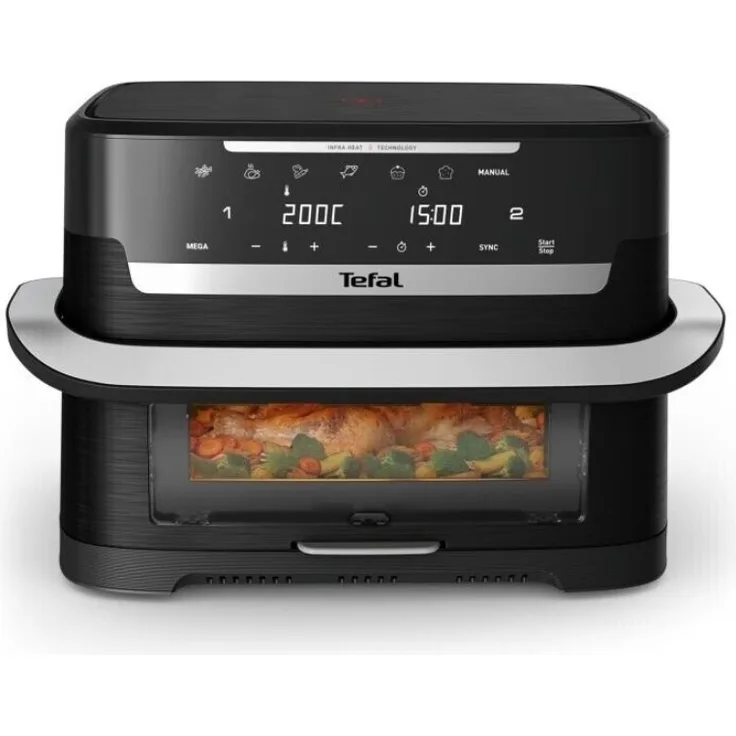 Tefal Easy Fry EY9278, Heißluftfritteuse 9,0 l mit InfraHeat™ Technologie und 7 voreingestellten Programmen, ölfrei und kalorienarm