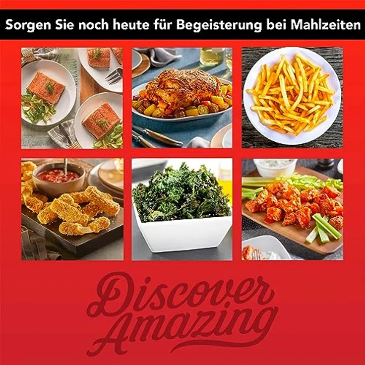 Instant Vortex IP 140-3093-01 6 Plus 6-in-1-Heißluftfritteuse 1700W, 5,7L - Heißluftfrittieren, Backen, Braten, Grillen, Dehydrator und Speisenwärmer, schwarz – Bild 5