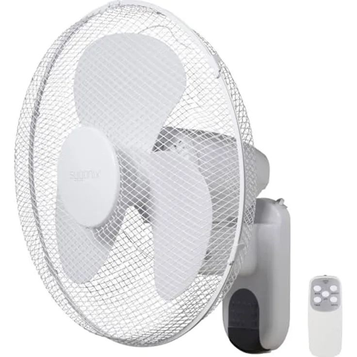 Sygonix Wandventilator SY-6661432, 45W Wandventilator mit 430mm Durchmesser, Weiß, fernsteuerbar und oszillierend