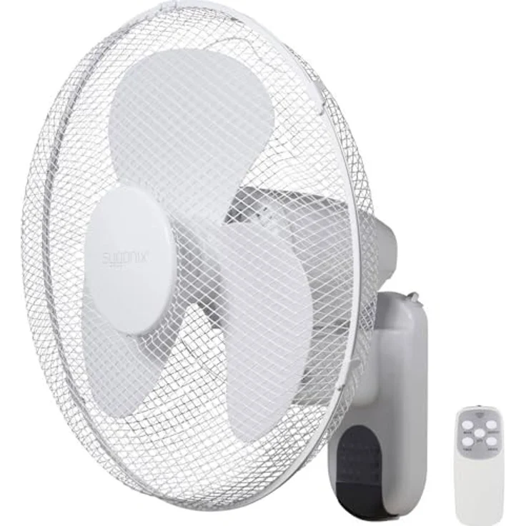 Sygonix Wandventilator SY-6661432, 45W Wandventilator mit 430mm Durchmesser, Weiß, fernsteuerbar und oszillierend – Bild 1