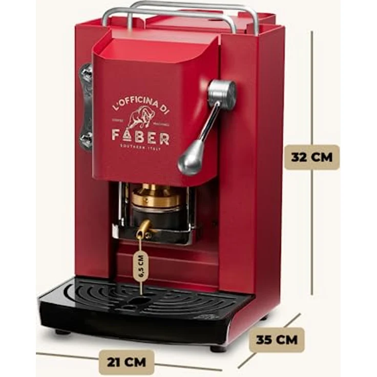 Faber Coffee Machines Pro Deluxe Espressomaschine ESE Pad 44 mm, einfache Reinigung, Tassenwärmer, schnelles Aufheizen, Chrom-Finish – Bild 4