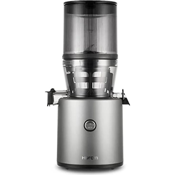 HUROM | Slow Juicer | Entsafter Gemüse und Obst | H320N | Elektrische Kaltpresse | Ruhiger Motor | Leicht zu Reinigen | mit Großem Behälter und Siebfilter | 2l | 200 Watt | BPA Frei | Titangrau – Bild 1