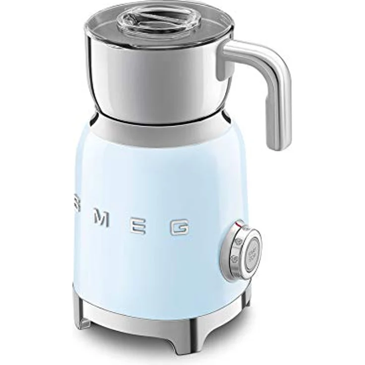 Smeg MFF01PBEU Milchaufschäumer, 500W, 600ml warme & 250ml kalte Milch, hellblau – Bild 3