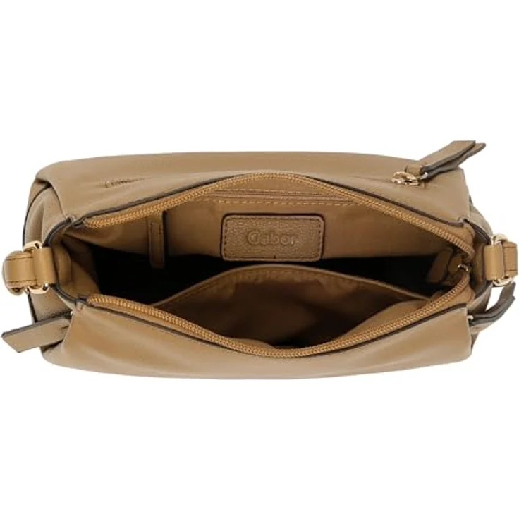 Gabor Jenny Umhängetasche S, 23 cm, Beige, robuste Polyurethan-Verarbeitung, längenverstellbarer abnehmbarer Umhängeriemen, praktische Fächer – Bild 5