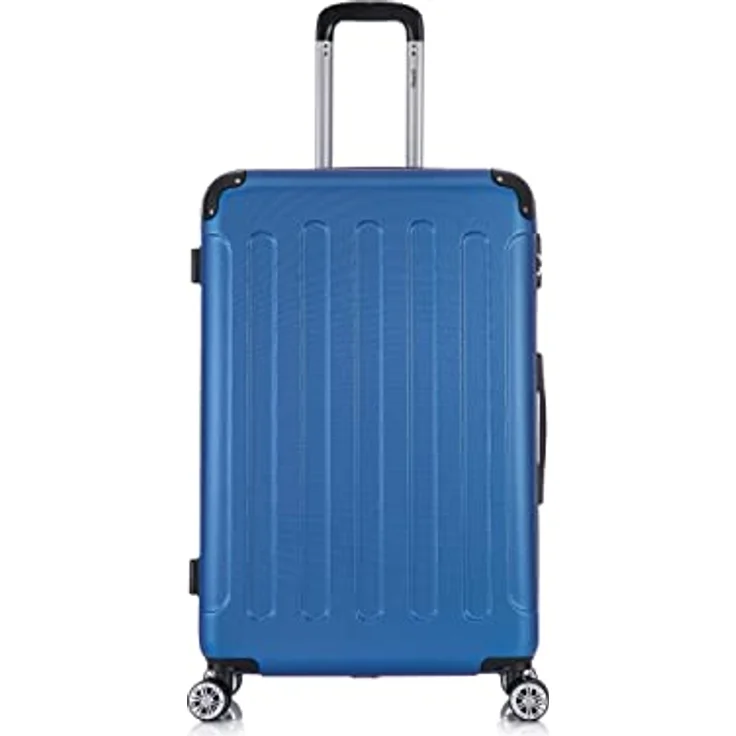 Flexot Flex-2045 Koffer (XL, Perl-Blau) mit Zwillingsrollen und Hartschale – Bild 1
