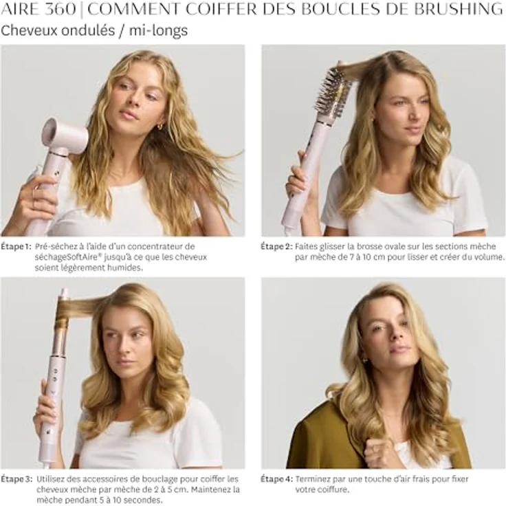 T3 Aire 360 Ceramic Air Styler Blowout Kit, Lockenstäbe mit CeraGloss™ Keramikaufsätzen und T3 AireX-Motor für voluminöse Blowout-Locken, 1 ct – Bild 11