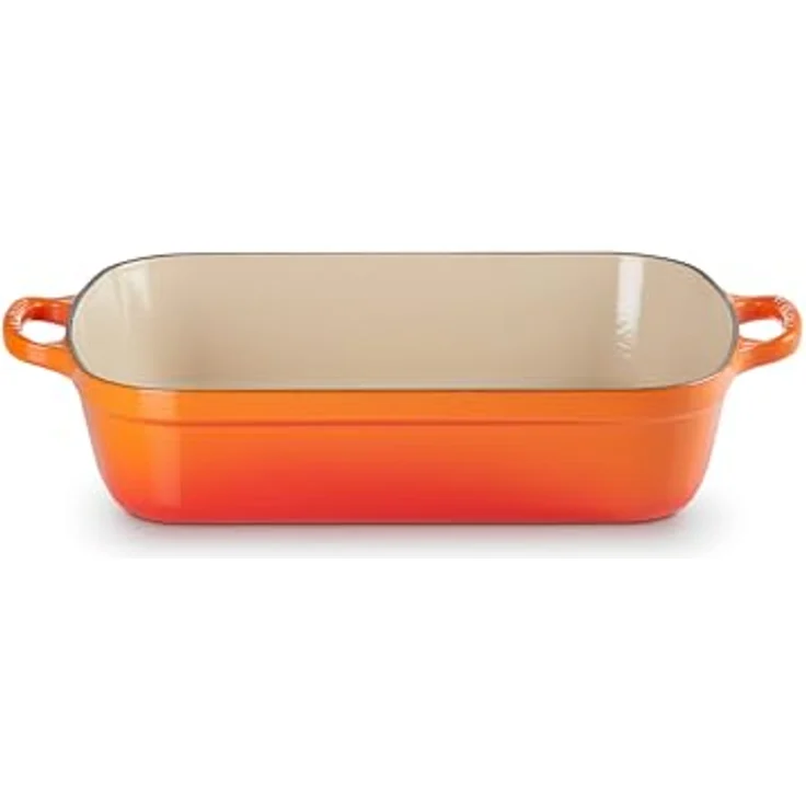 Le Creuset Signature Gusseisen-Bratreine, 33 cm, Rechteckig, Für alle Herdarten und Induktion geeignet, Volumen: 4,9 l, Ofenrot – Bild 3
