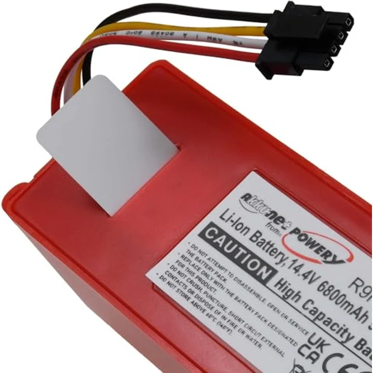 akku-net Powerakku für Roborock S4 MAX, 14,4V, Li-Ion, hohe Kapazität 6800mAh/98Wh, orange – Bild 3