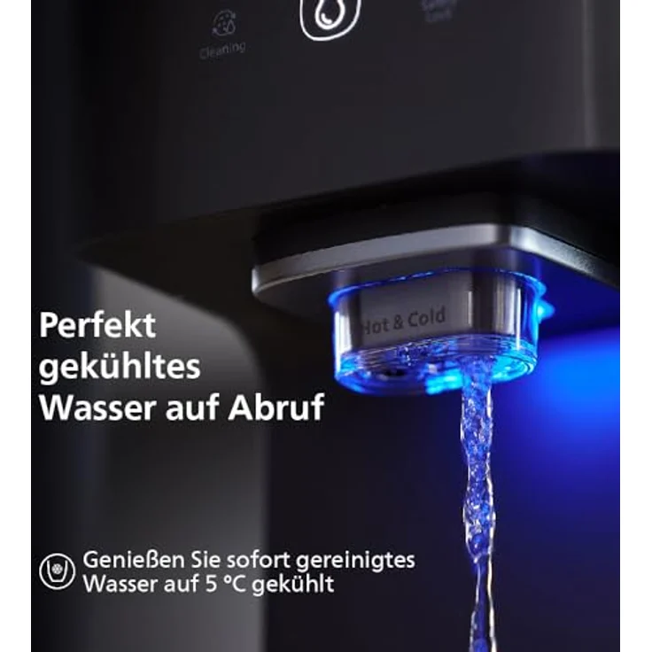Philips Wasser-Umkehrosmose-Wasserstation ADD6921DG/10, entfernt bis zu 110 Substanzen, sofortige Erwärmung und Kühlung, 6-Liter-Wassertank, inkl. 2 Kannen – Bild 4
