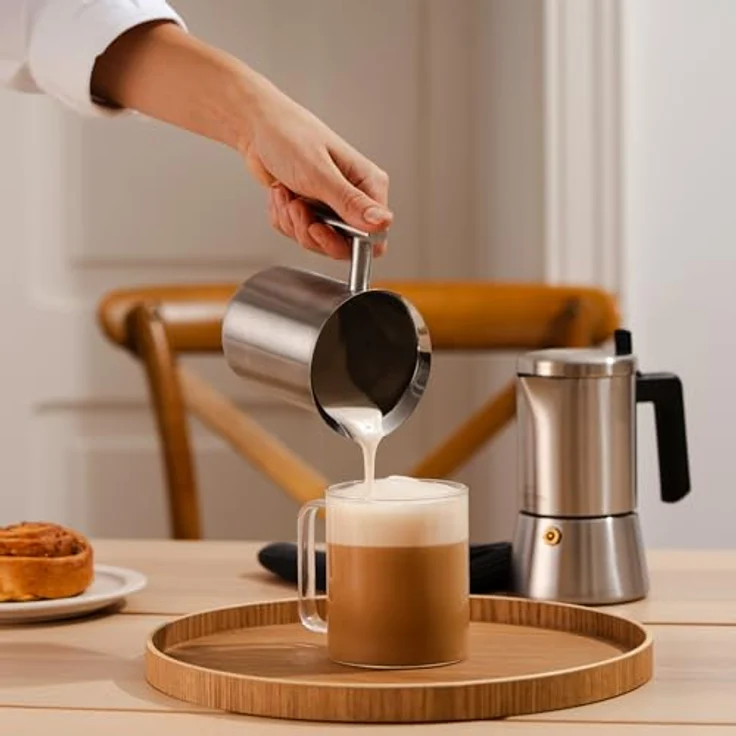 SILBERTHAL Espressokocher 300 ml 2er Set, inkl. manuellem Milchaufschäumer für cremigen Schaum, Edelstahl – Bild 2