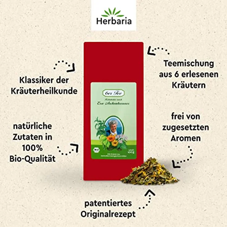 Salus 6ER TEE EVA Aschenbrenner Bio 100 g Tee, patentierte Originalrezeptur – Bild 3