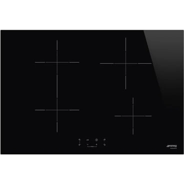 Smeg PIANO INDUZ 75CM 4Z NERO, Induktionskochfeld mit 4 Kochzonen, schwarzes Design – Bild 1