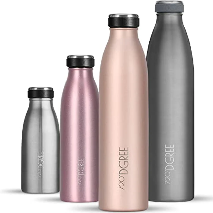 720°DGREE Edelstahl Trinkflasche “milkyBottle”, 750ml, BPA-frei, Auslaufsicher, Kohlensäure geeignet, Thermosflasche für Sport, Outdoor und Alltag – Bild 1