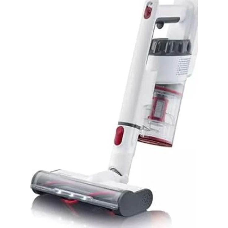 Severin HV 7152 S'Power Handstaubsauger, 40 min Akkubetrieb, Zyklon-Technologie, weiß-rot – Bild 5