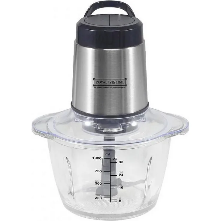 Royalty Line MCE-300.34.1 Standmixer, 300W Zerkleinerer mit 1 Liter Edelstahl- und Glasbehälter