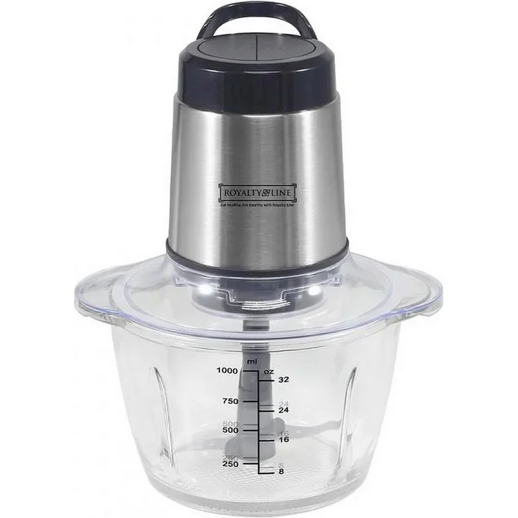 Royalty Line MCE-300.34.1 Standmixer, 300W Zerkleinerer mit 1 Liter Edelstahl- und Glasbehälter