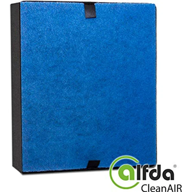 alfda alfdaCleanAIR Filter für ALR300 Comfort Luftreiniger/HEPA-HIMOP-Ersatzfilter, blauer textiler Vorfilter, Filtert Feinstaub, Allergene und gasförmige Schadstoffe – Bild 2