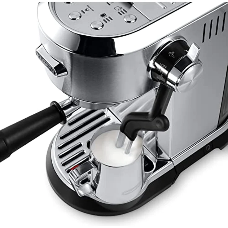 De'Longhi EC950 M Siebträgermaschine, Espressomaschine mit Thermoblock-Heizsystem, 3 Temperatur- und Milcheinstellungen, Zubehörschublade – Bild 3