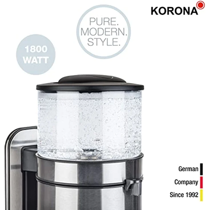 Korona 10295 Kaffeemaschine, Pour-over-Verfahren, zwei Heizsysteme, Edelstahl – Bild 2