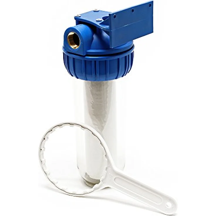 Naturewater NW-BR10B-S, 1 Stufen Wasserfilter mit 5 µ Sedimentfilter, ¾ Zoll Anschluss, Wandhalterung und Filterschlüssel – Bild 2