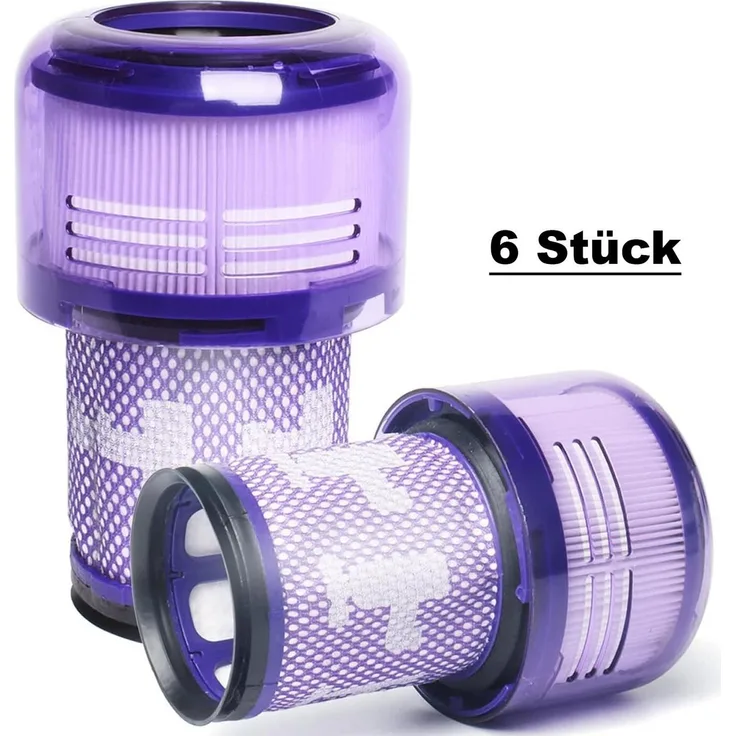 CoolGadget 6x Hepa Ersatz Filter für Dyson V12 Detect Slim Serie Absolute Fluffy - Hochwertige Filterung, Einfache Installation, Langanhaltende Leistung