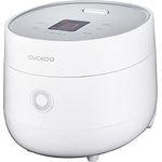 CUCKOO CR-0675F | 6 Tassen (ungekocht) Reiskocher | 13 Menüoptionen: Quinoa, Haferflocken, brauner Reis und mehr, Touchscreen, Antihaft-Innentopf | Weiß