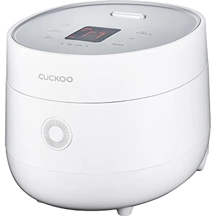 CUCKOO CR-0675F | 6 Tassen (ungekocht) Reiskocher | 13 Menüoptionen: Quinoa, Haferflocken, brauner Reis und mehr, Touchscreen, Antihaft-Innentopf | Weiß