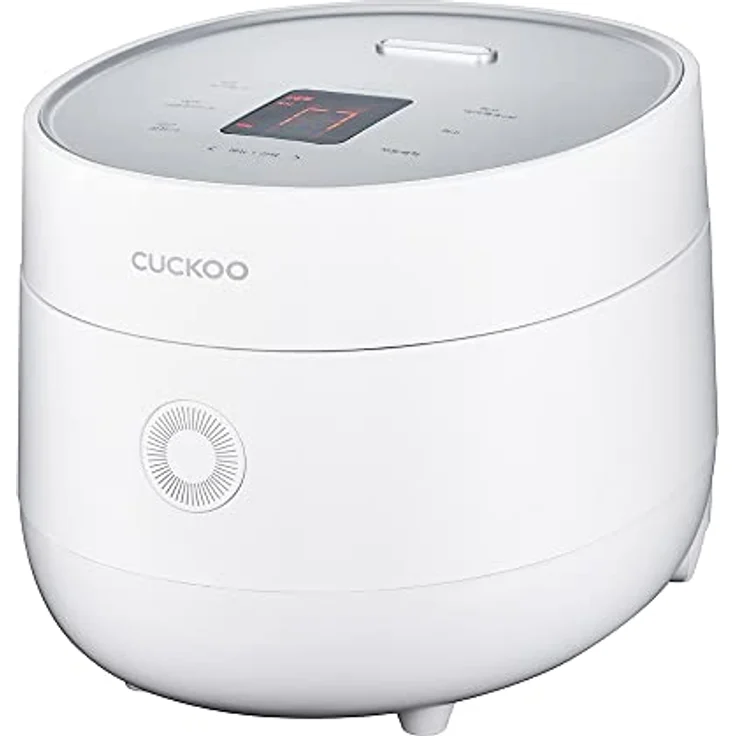 CUCKOO CR-0675F | 6 Tassen (ungekocht) Reiskocher | 13 Menüoptionen: Quinoa, Haferflocken, brauner Reis und mehr, Touchscreen, Antihaft-Innentopf | Weiß – Bild 1